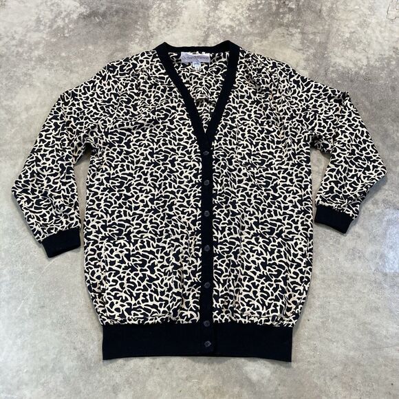 Richard Warren Top Women 12 Silk Printed Long Sleeve Pockets Button Up Vtg‎ - Picture 1 of 13